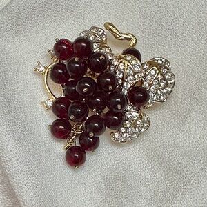 Nolan Miller Bordeaux Grape Brooch- Glamour Collection